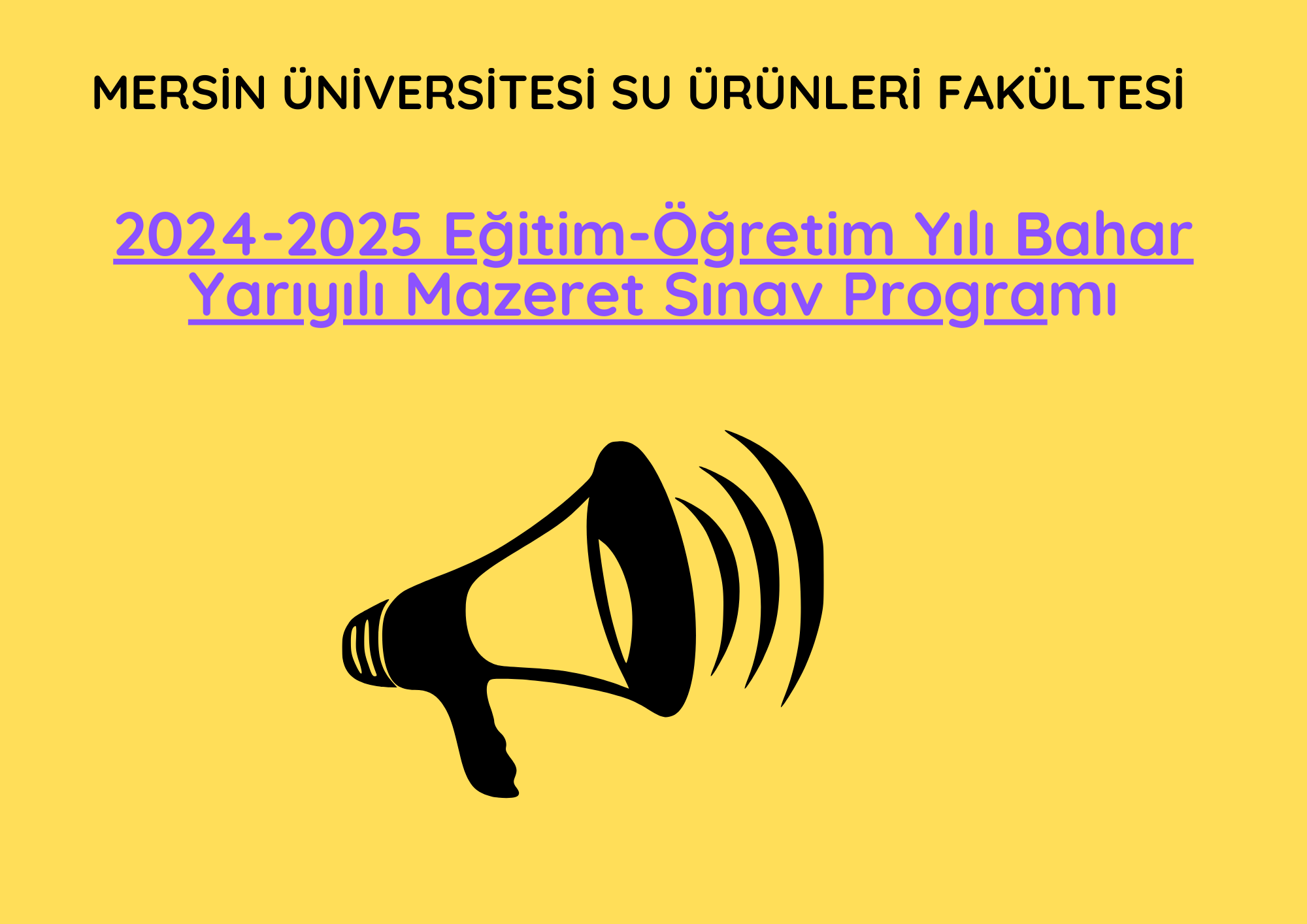 2024-2025 Eğitim Öğretim Yılı Bahar Yarıyılı Mazeret Sınav Programı detayı için tıklayınız