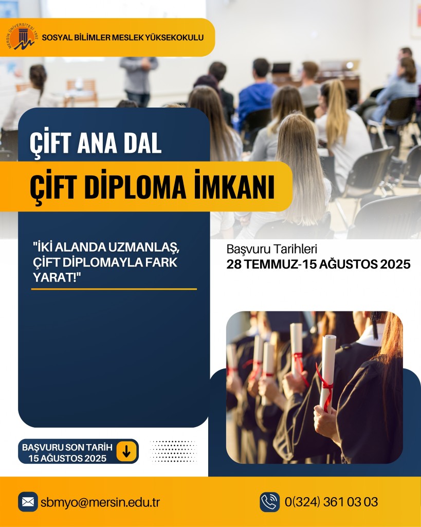 &Ccedil;ift Ana dal ile &Ccedil;ift Diploma İmkanı detayı için tıklayınız