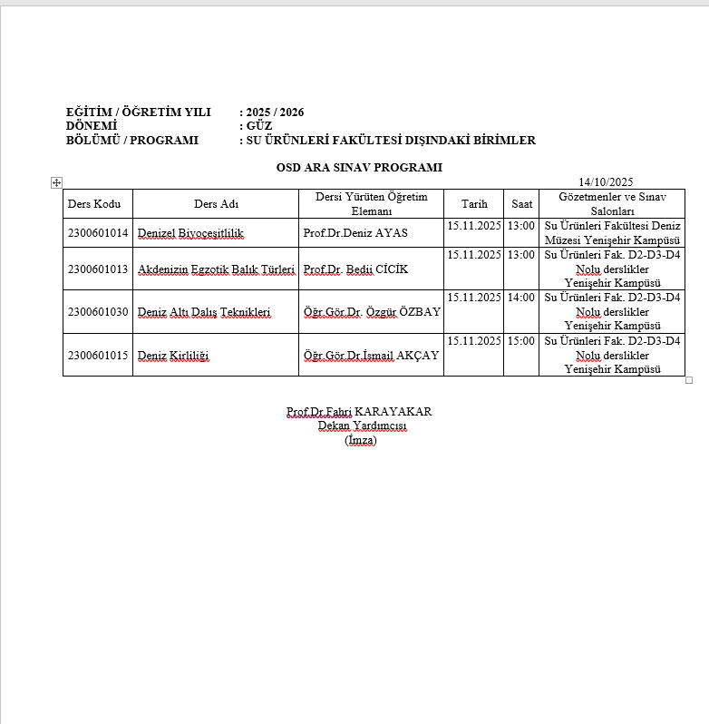 2025-2026 G&uuml;z D&ouml;nemi Ara Sınav Programı detayı için tıklayınız