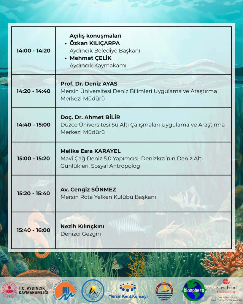 Denizle Yaşamak Konferansı Aydıncık&rsquo;ta D&uuml;zenleniyor detayı için tıklayınız