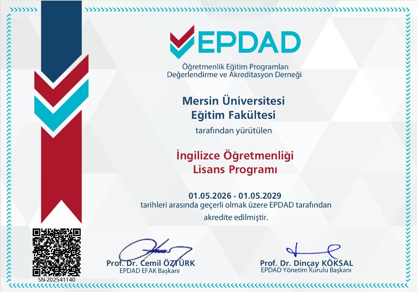 İngilizce &Ouml;ğretmenliği B&ouml;l&uuml;m&uuml; Akredite Oldu detayı için tıklayınız